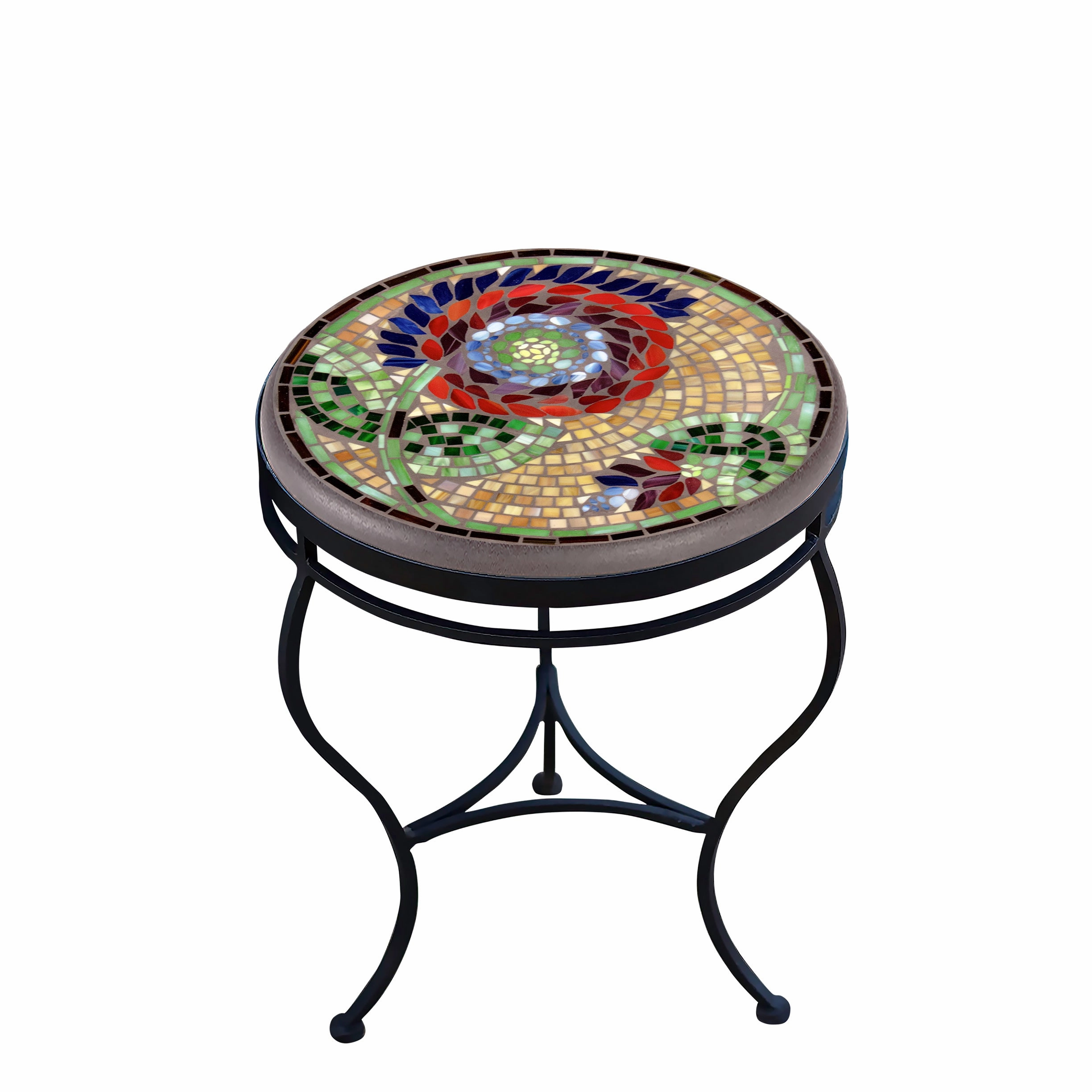 18" Mosaic Stone Top Side Table