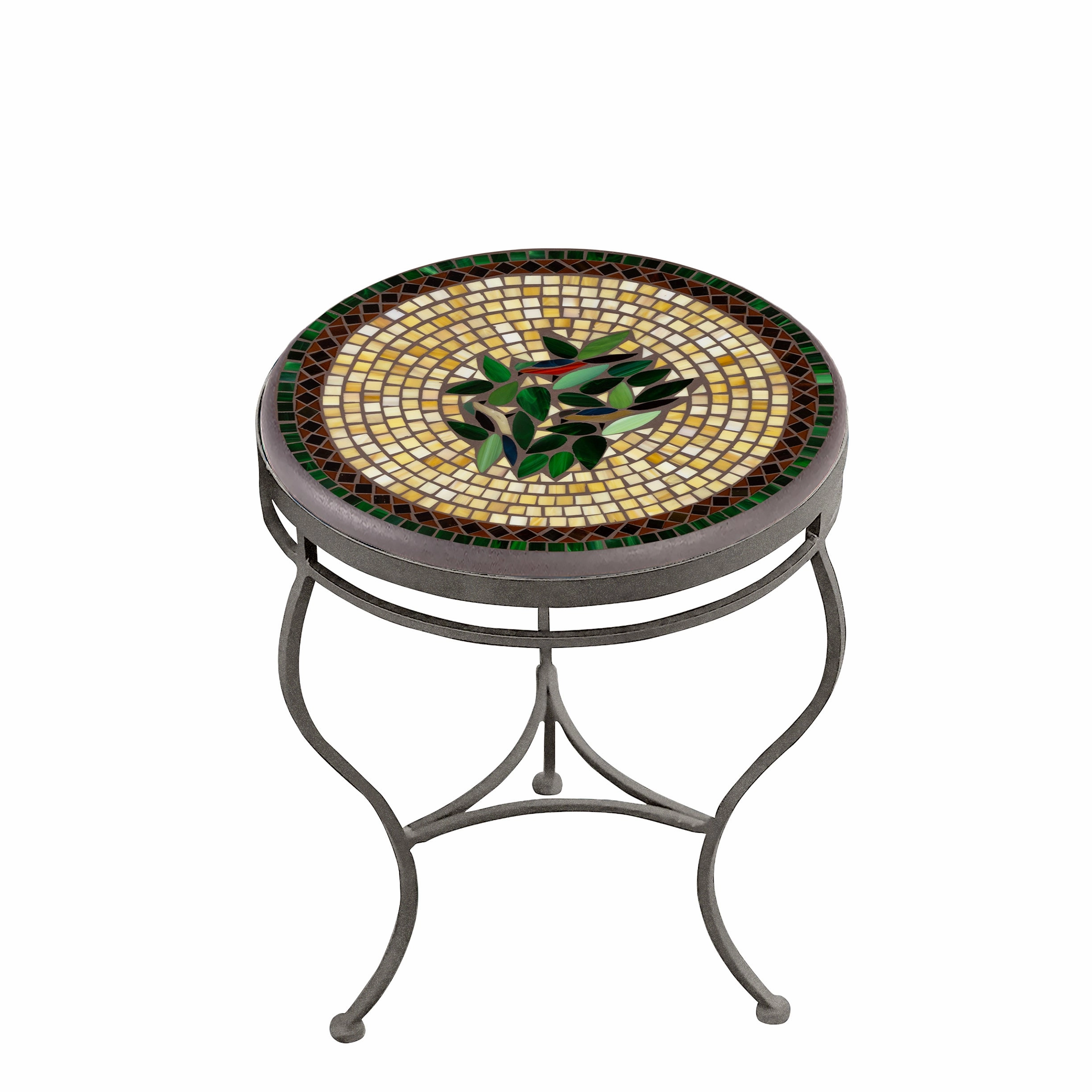 18" Mosaic Stone Top Side Table