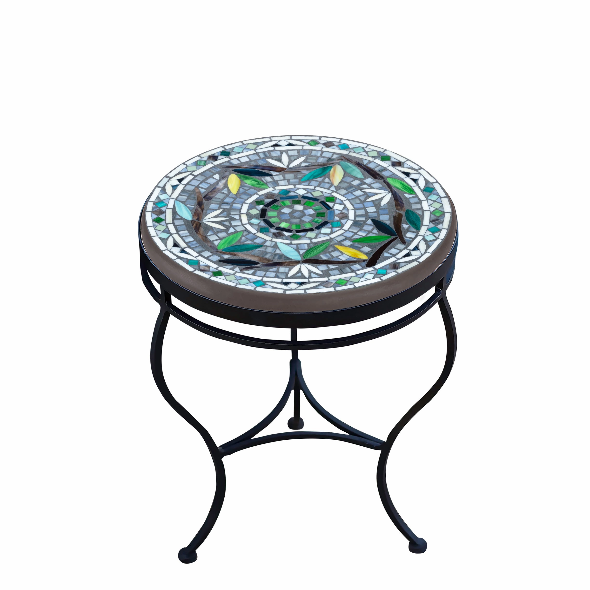 18" Mosaic Stone Top Side Table