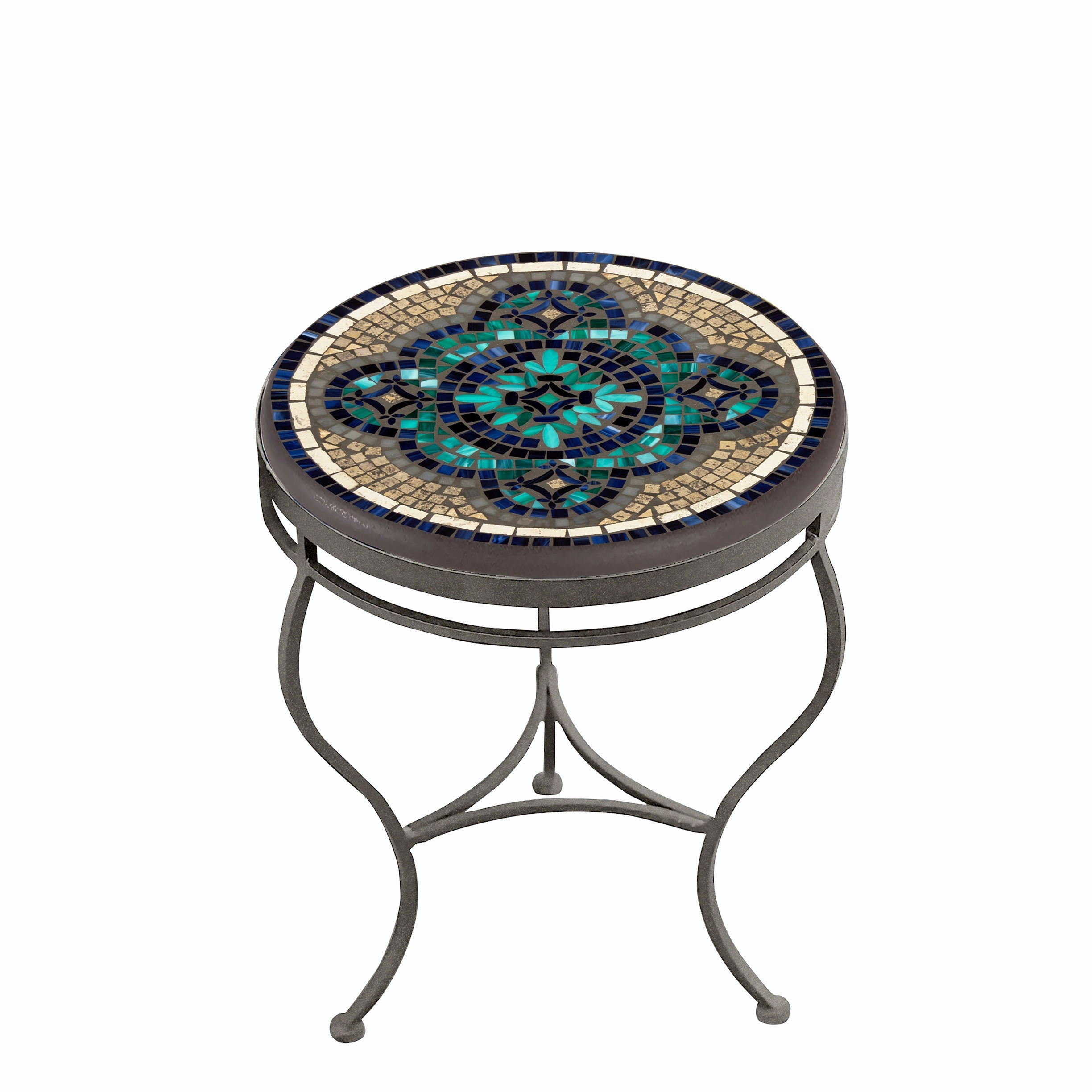 18" Mosaic Stone Top Side Table