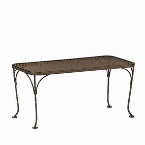 18"x36" Rectangular Mesh Top Coffee Tableoutdoor coffee table for patio or lounge