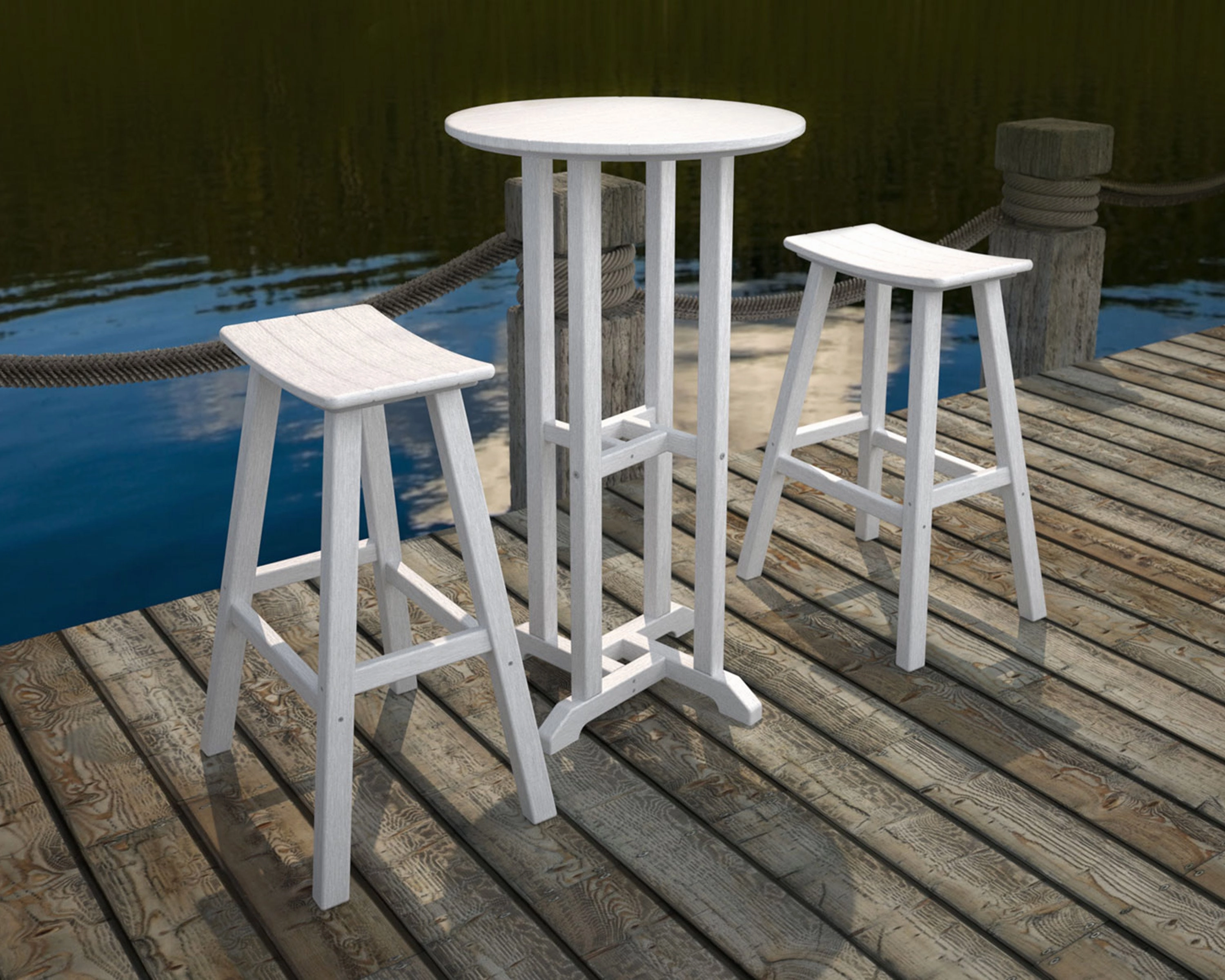 24" Round Farmhouse Bar Bistro Table