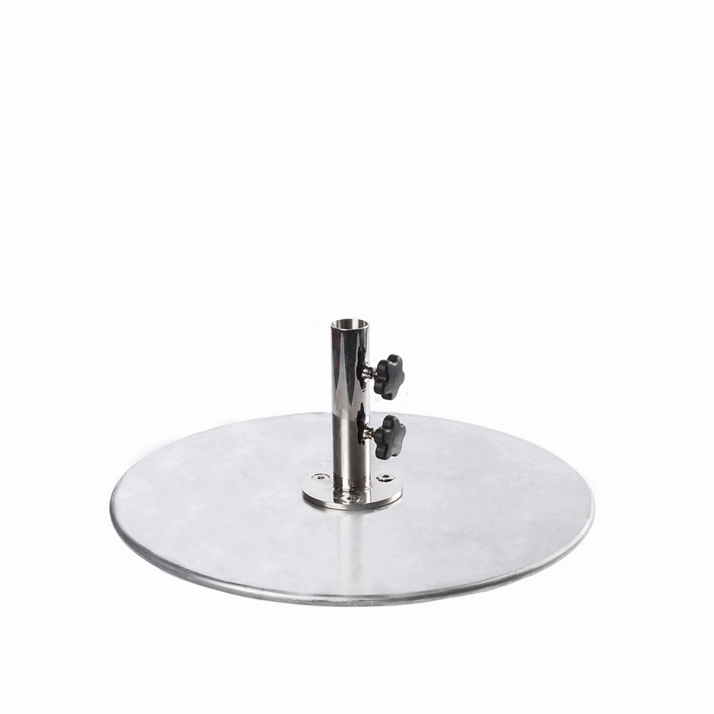 24" Round Galvanized Steel Plate Umbrella Baseadjustable height outdoor parasol