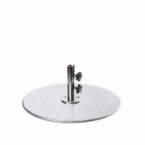24" Round Galvanized Steel Plate Umbrella Baseadjustable height outdoor parasol
