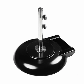 24" Round Premium Aluminum Shell Umbrella Base (18" Stem Included)adjustable height outdoor parasol