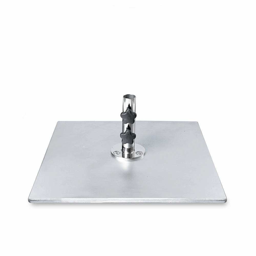 24" Square Galvanized Steel Plate Umbrella Baseadjustable height outdoor parasol
