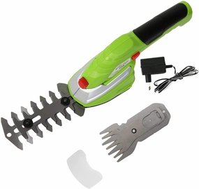 2-in-1 Cordless Hedge Trimmer 60min Shrubber w/Protective Shells Grass Shear Combo Rechargeable 3.6V Li-Ion Battery 2.45 lbs for Easy-Carry ergonomic garden hand tools for seniors