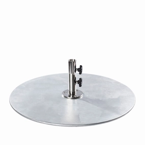 30" Round Galvanized Steel Plate Umbrella Baseadjustable height outdoor parasol