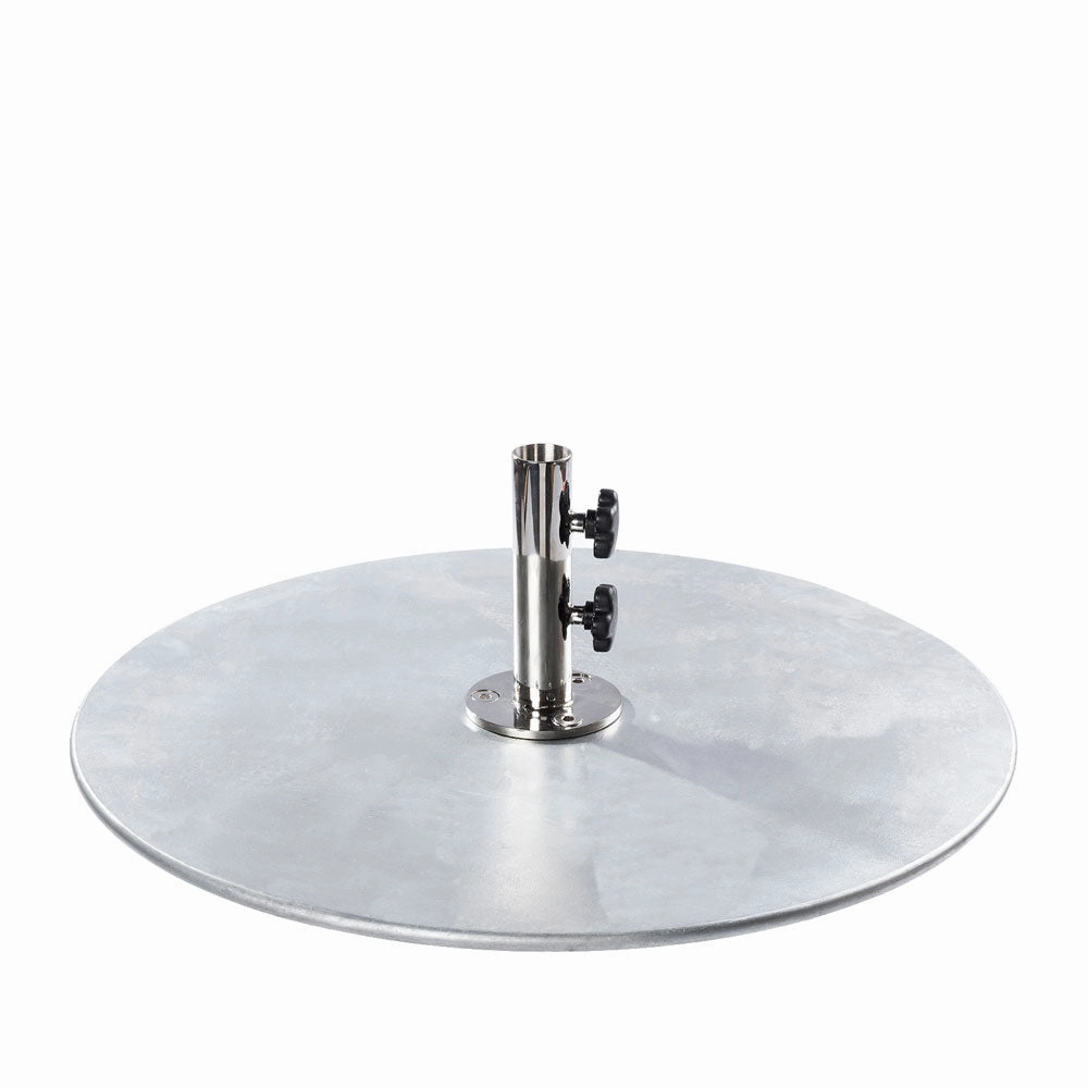 30" Round Galvanized Steel Plate Umbrella Baseadjustable height outdoor parasol