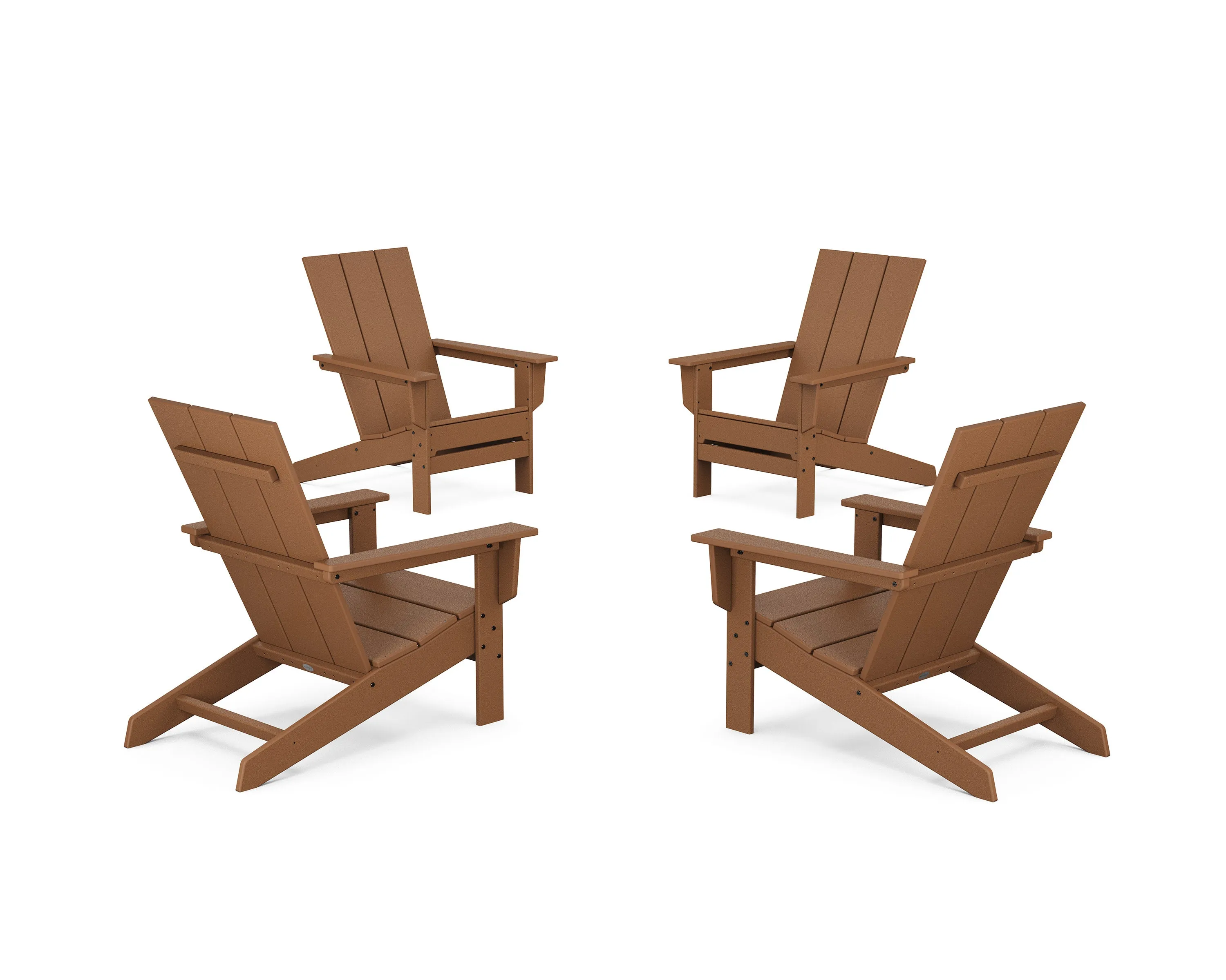 4-Piece Modern Studio Adirondack Chair Conversation Set