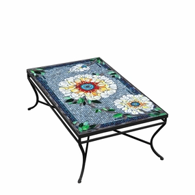 48" x 30" Mosaic Stone Top Coffee Tableoutdoor coffee table for patio or lounge
