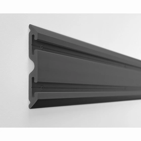 4' Wide Geartrack Channels (2-pack) - Smoke Wall Accessory large capacity outdoor storage box