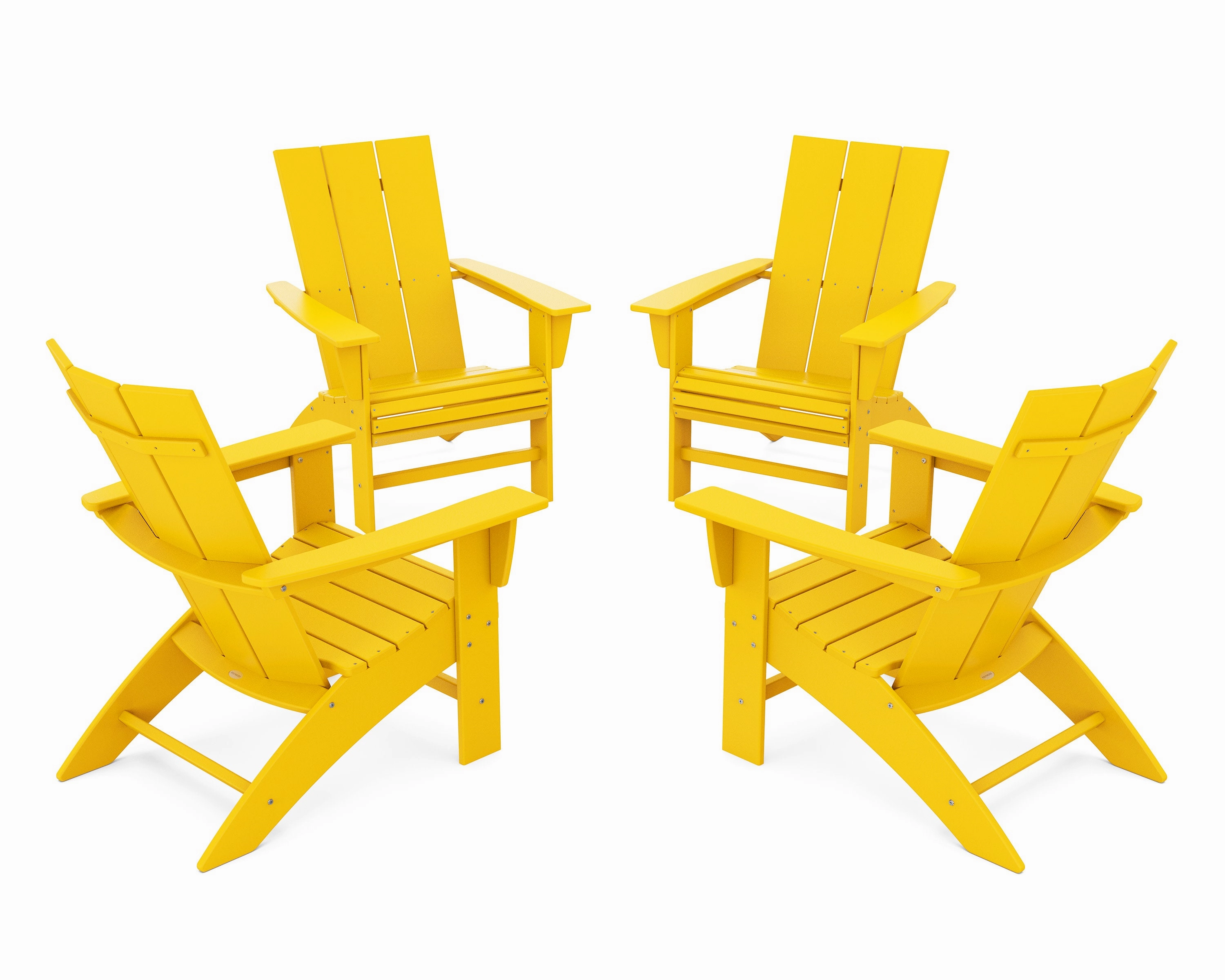 4-Piece Modern Curveback Adirondack Conversation Set