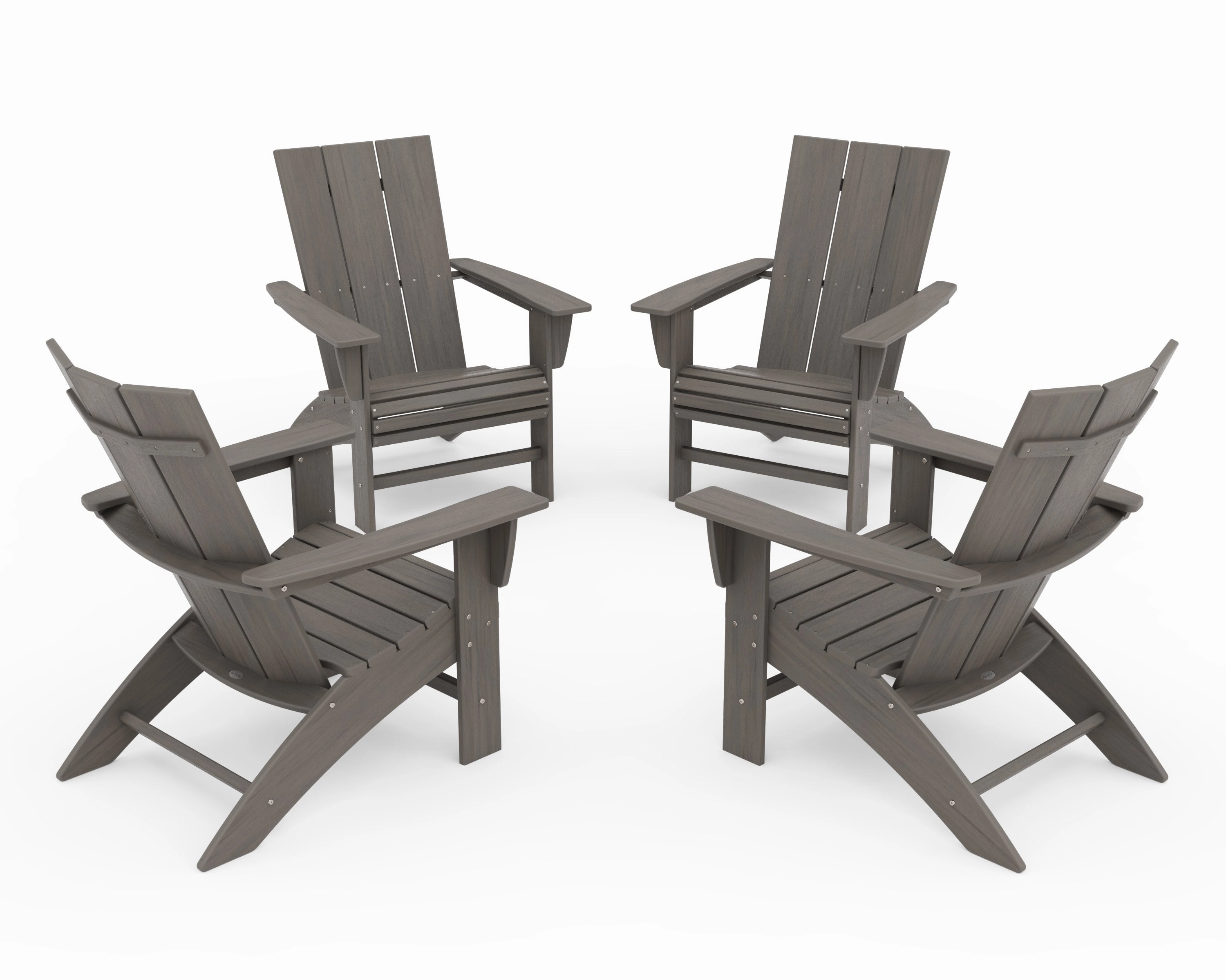 4-Piece Modern Curveback Adirondack Conversation Set