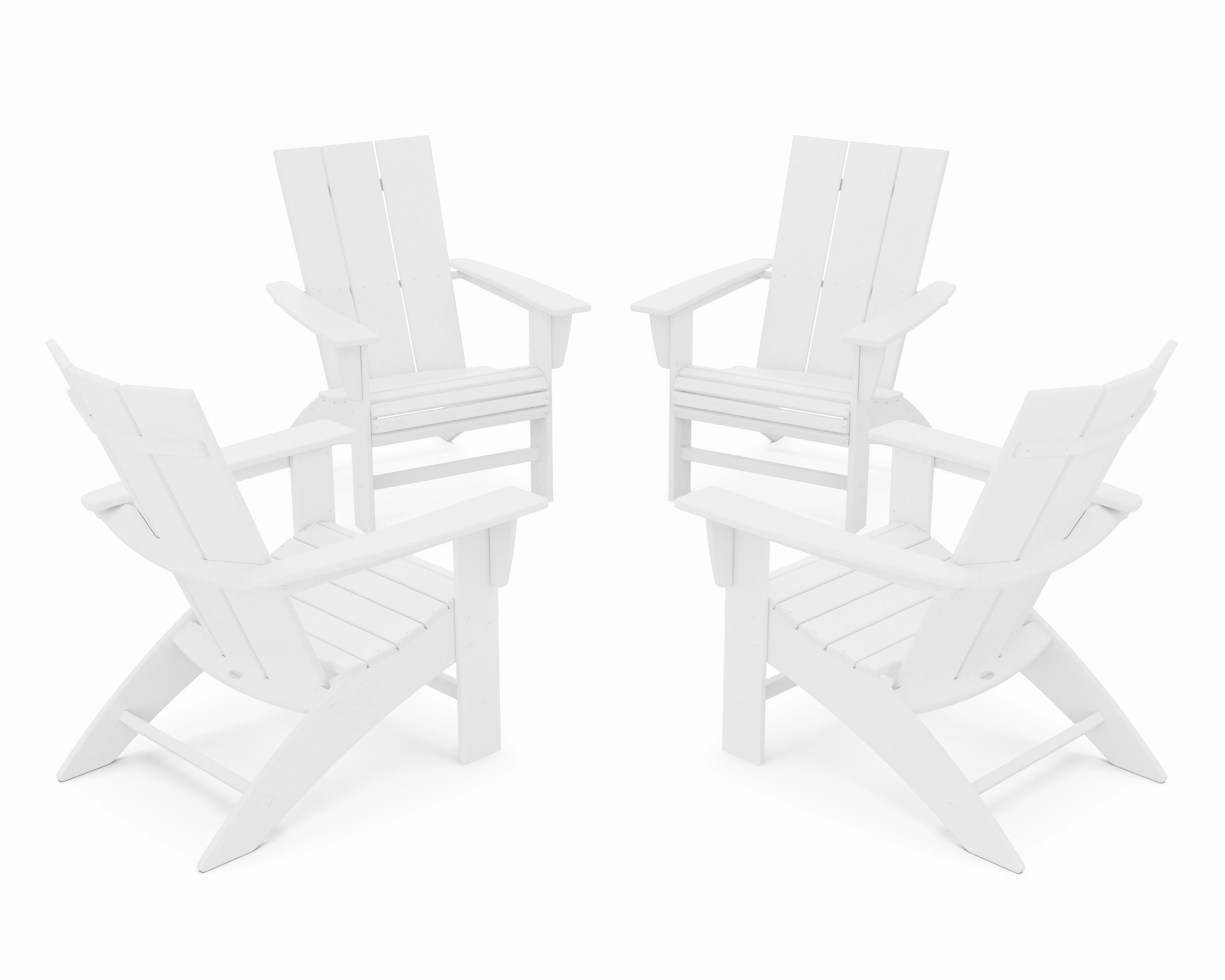 4-Piece Modern Curveback Adirondack Conversation Set