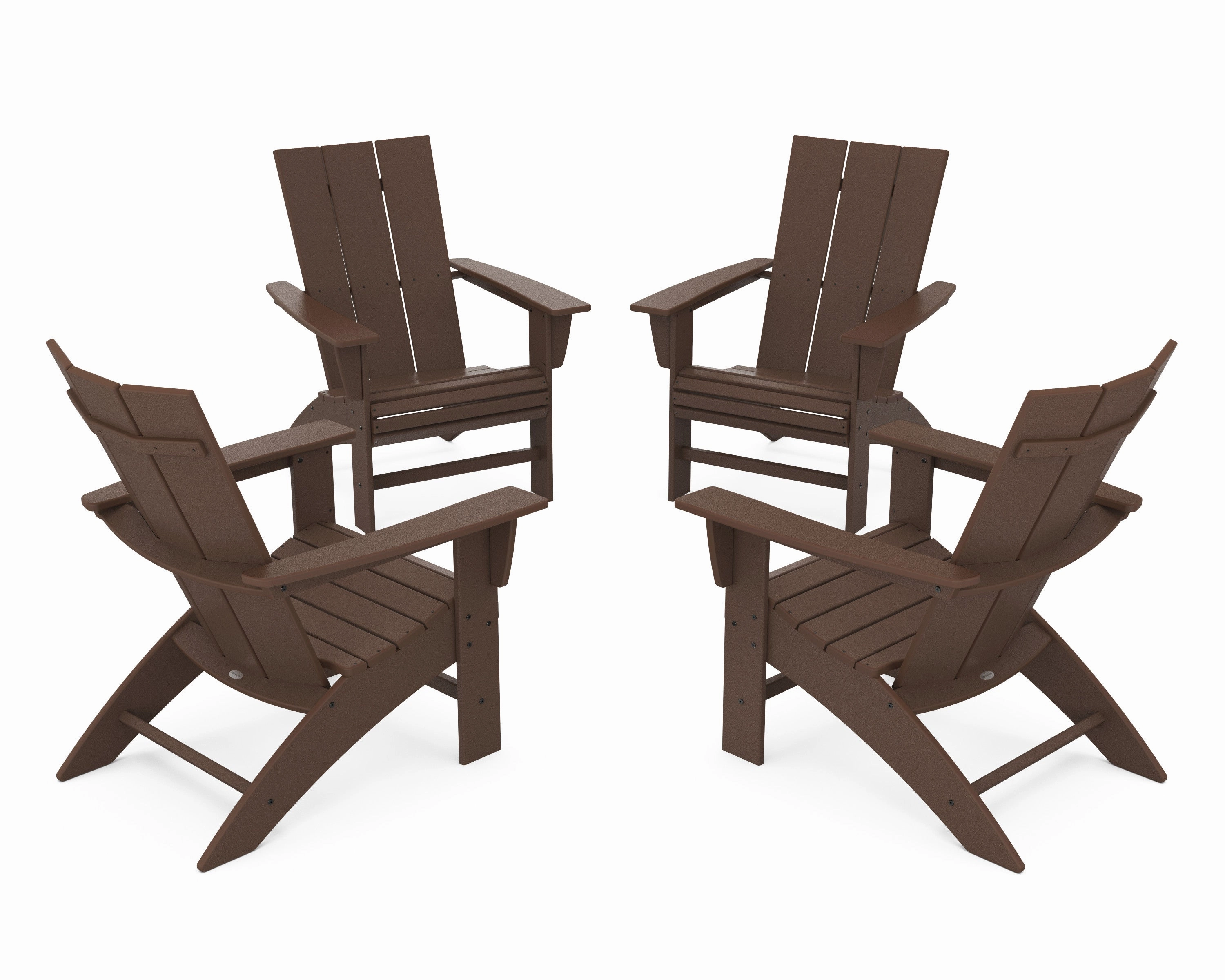 4-Piece Modern Curveback Adirondack Conversation Set