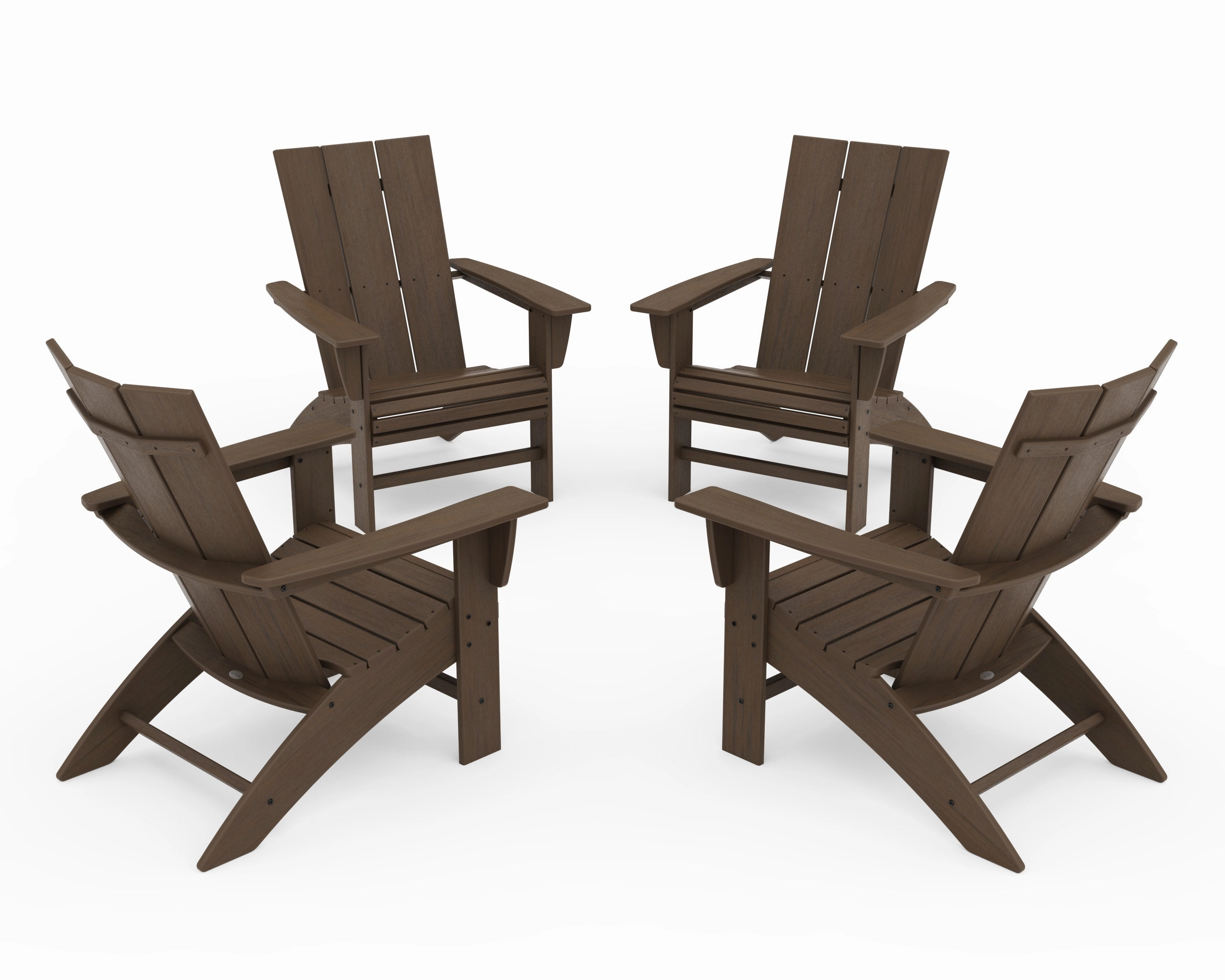4-Piece Modern Curveback Adirondack Conversation Set