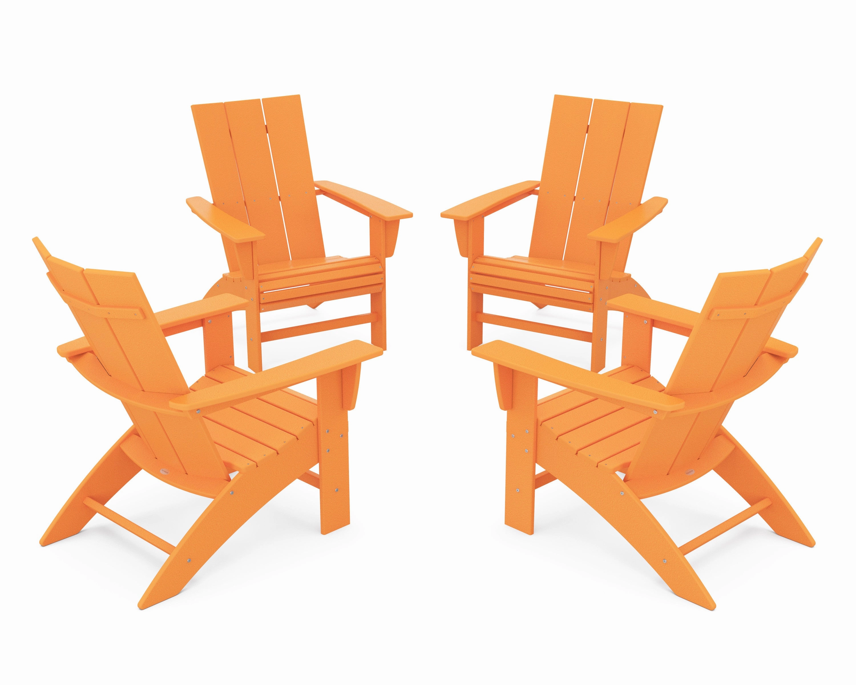 4-Piece Modern Curveback Adirondack Conversation Set
