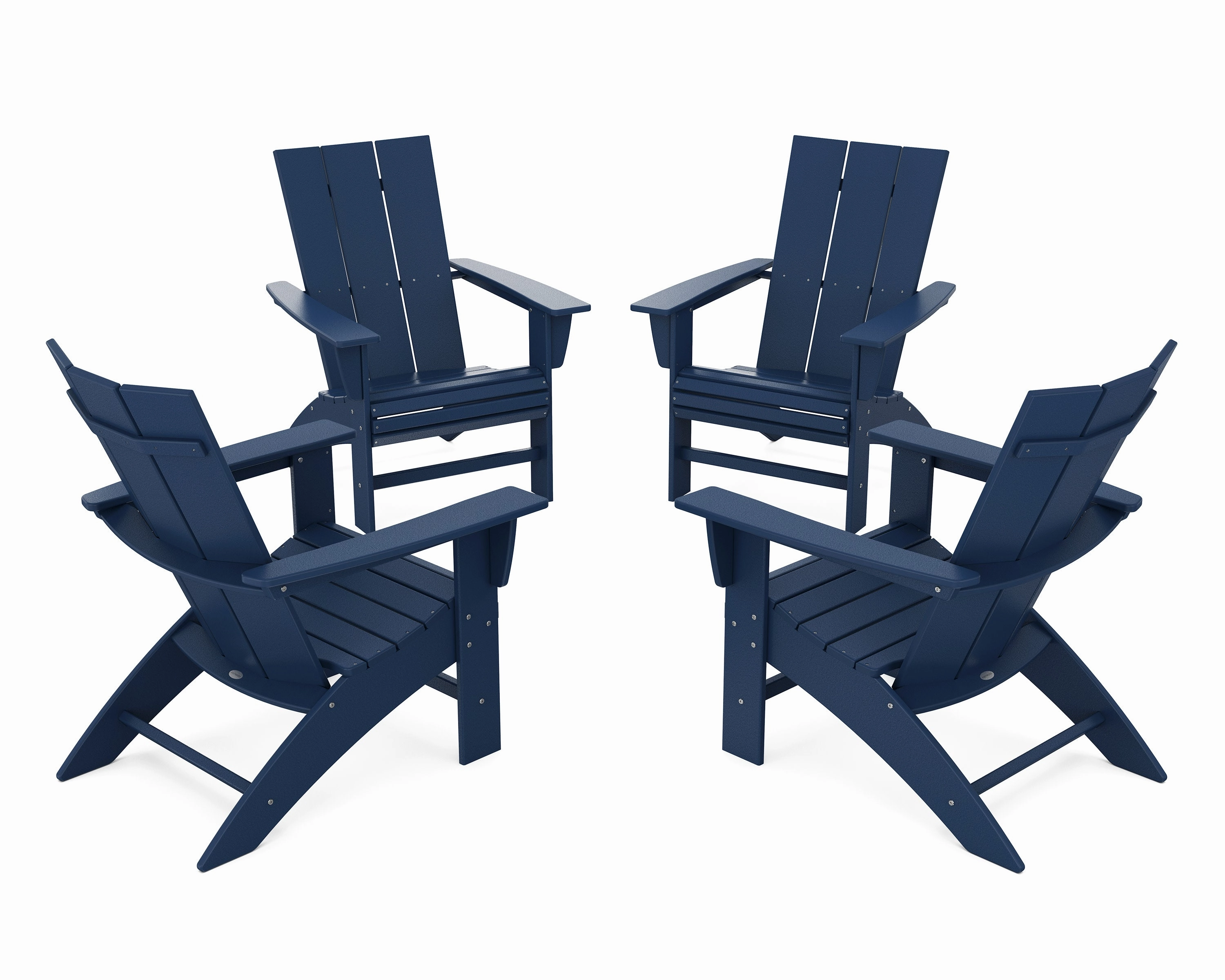 4-Piece Modern Curveback Adirondack Conversation Set