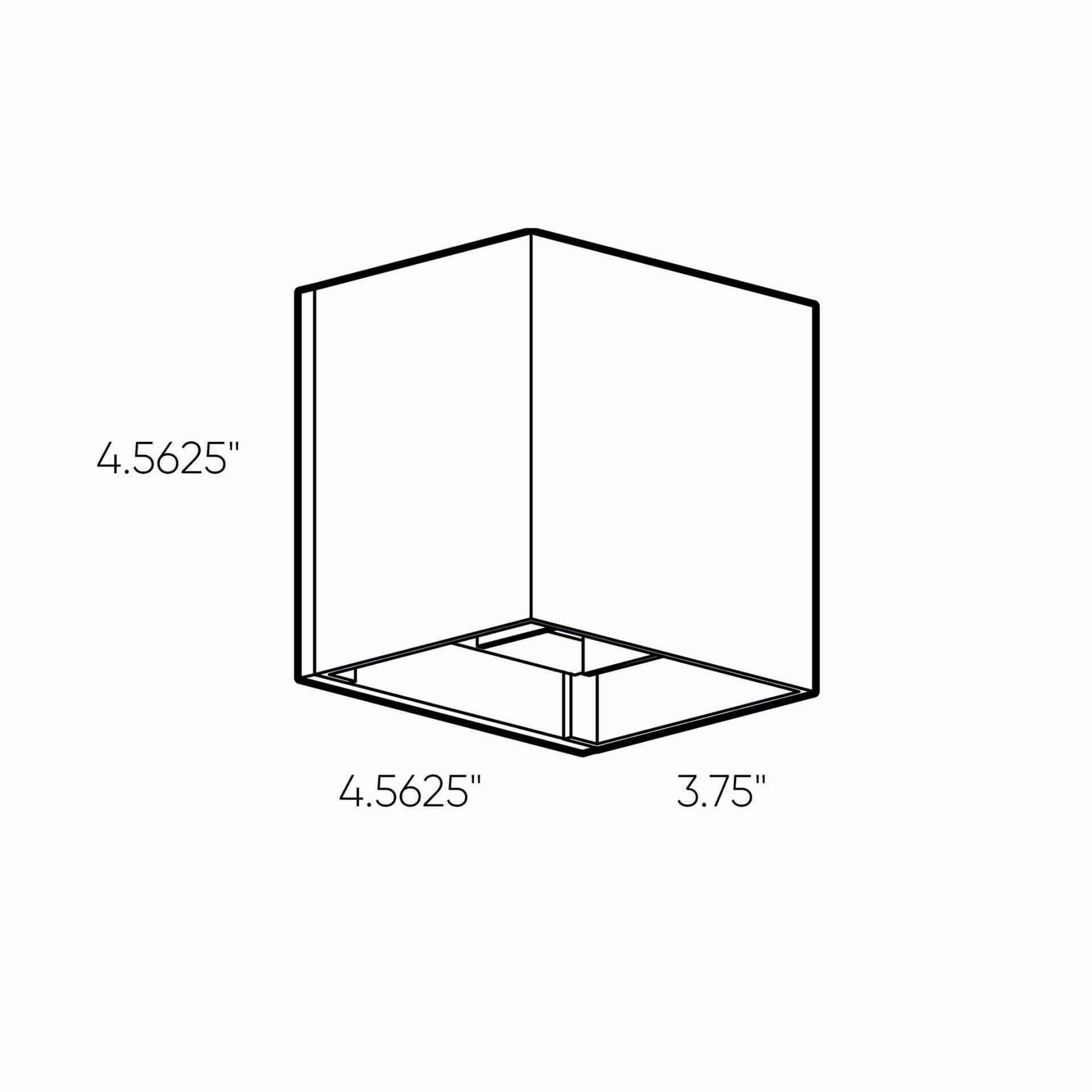4" Square Directional Up/Down LED Wall Sconce