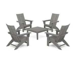 5-Piece Modern Grand Adirondack Chair Conversation Groupoutdoor patio dining furniture set