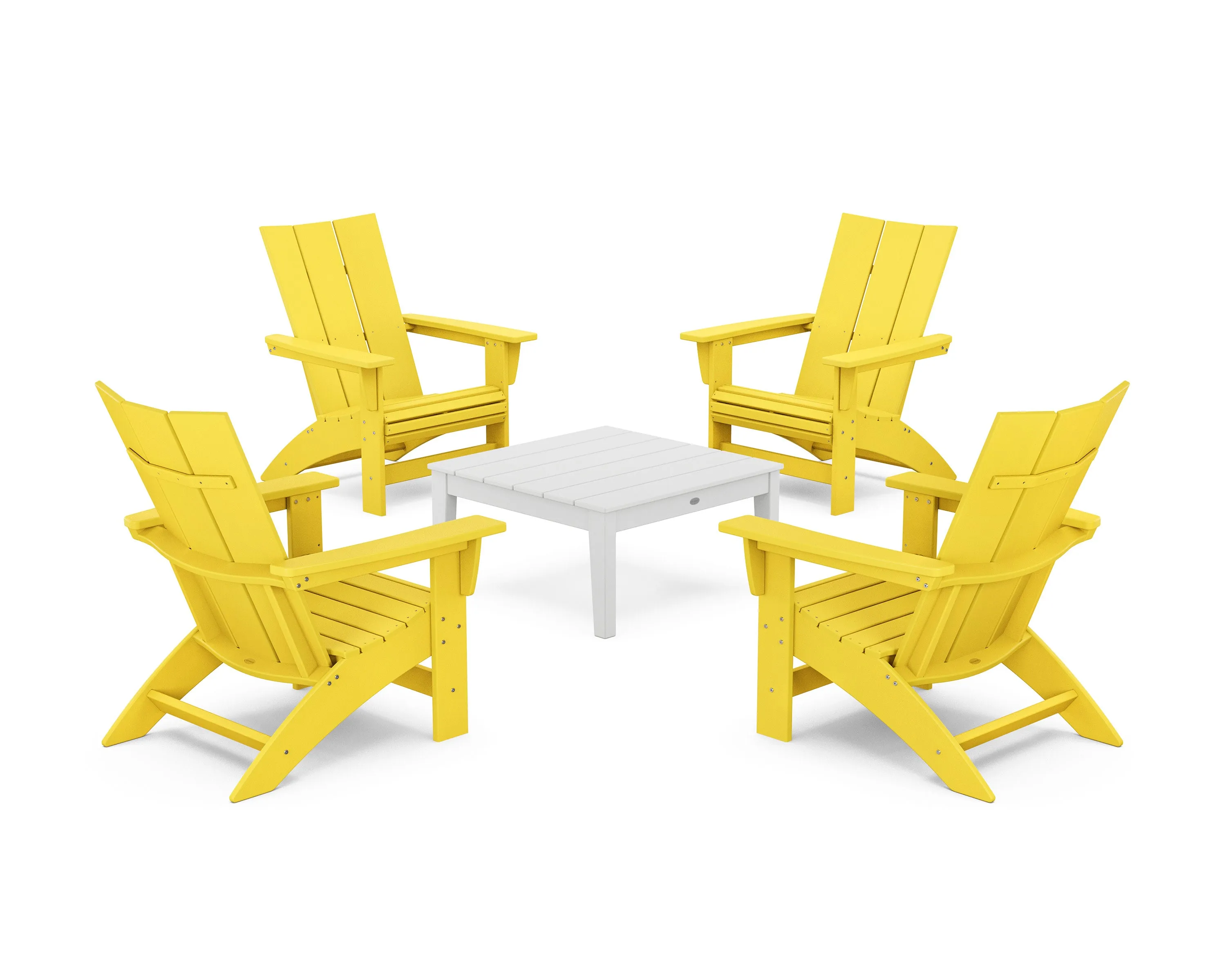 5-Piece Modern Grand Adirondack Chair Conversation Group