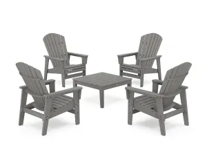 5-Piece Nautical Grand Upright Adirondack Chair Conversation Groupoutdoor patio dining furniture set