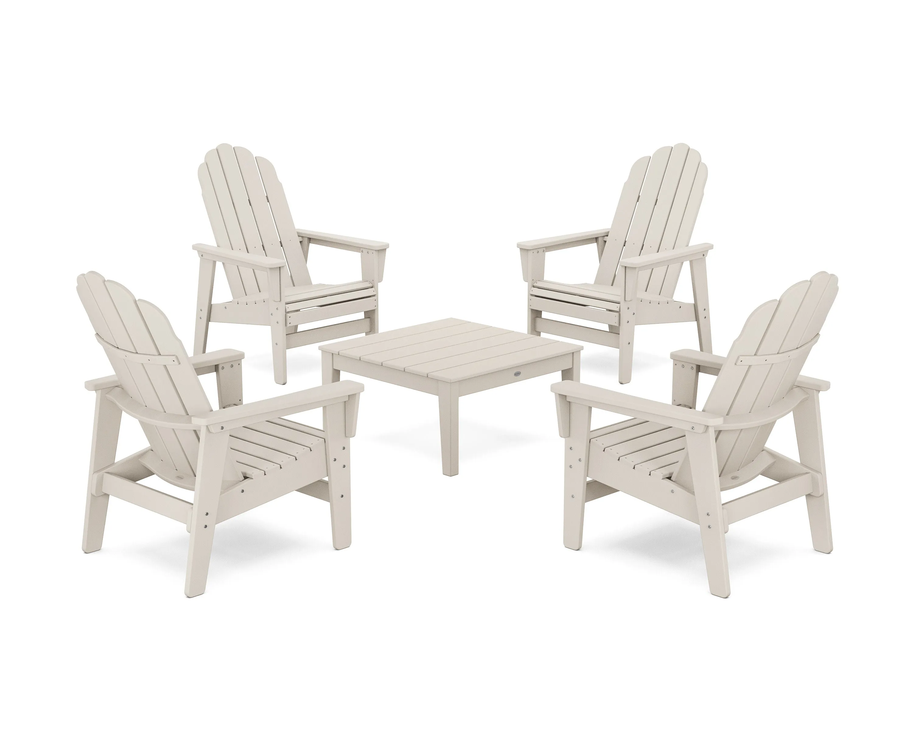 5-Piece Vineyard Grand Upright Adirondack Chair Conversation Group