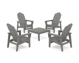 5-Piece Vineyard Grand Upright Adirondack Chair Conversation Groupoutdoor patio dining furniture set