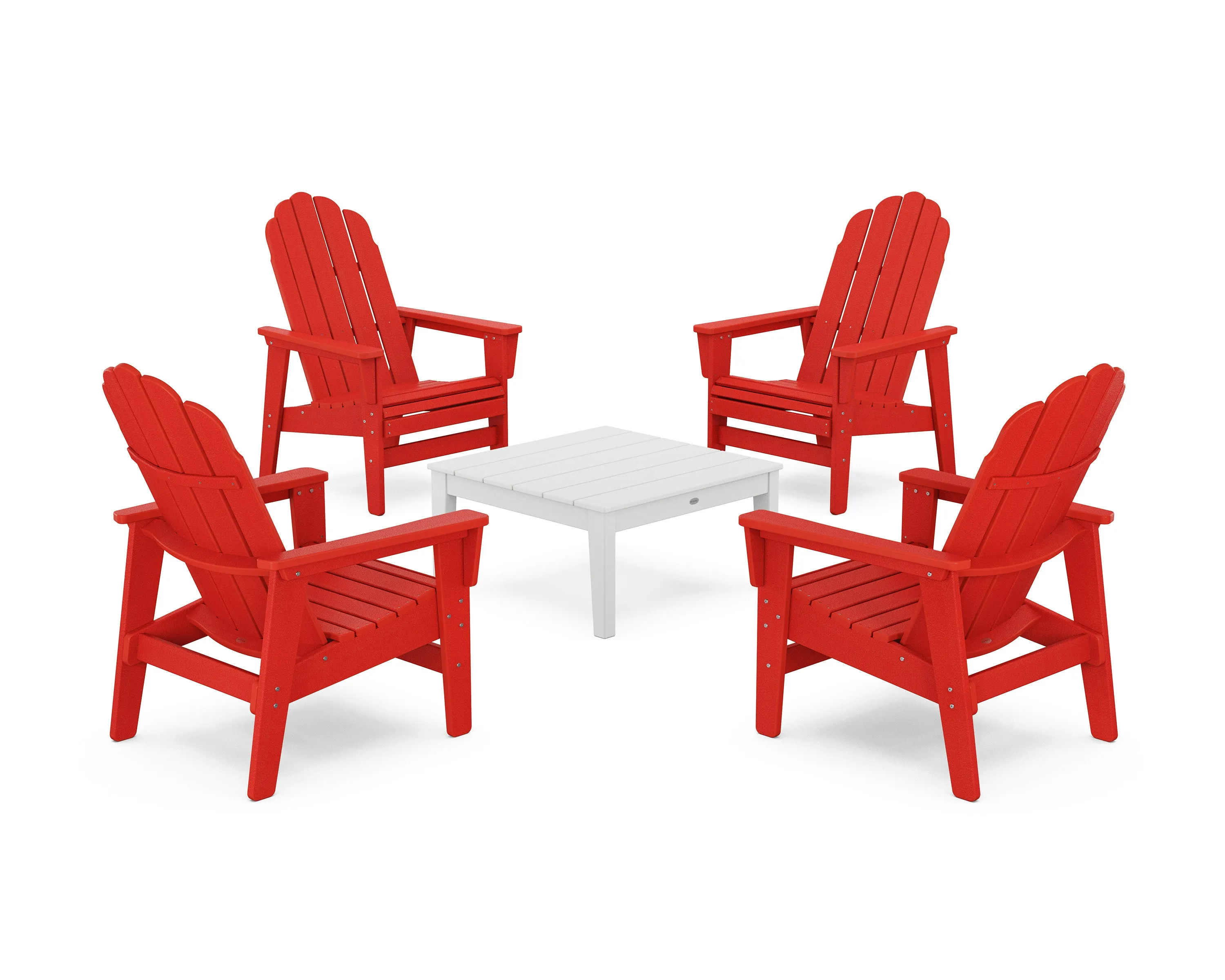 5-Piece Vineyard Grand Upright Adirondack Chair Conversation Group
