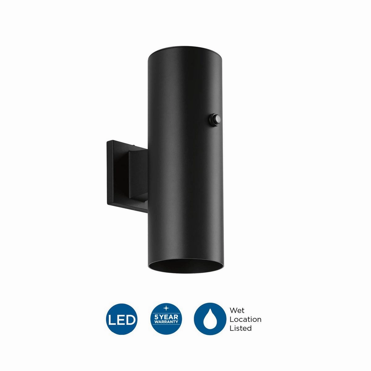 5In Cyl Rnds LED Cylinder Matte Black