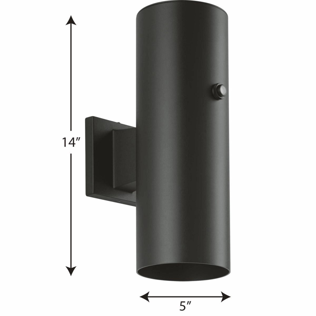 5In Cyl Rnds LED Cylinder Matte Black