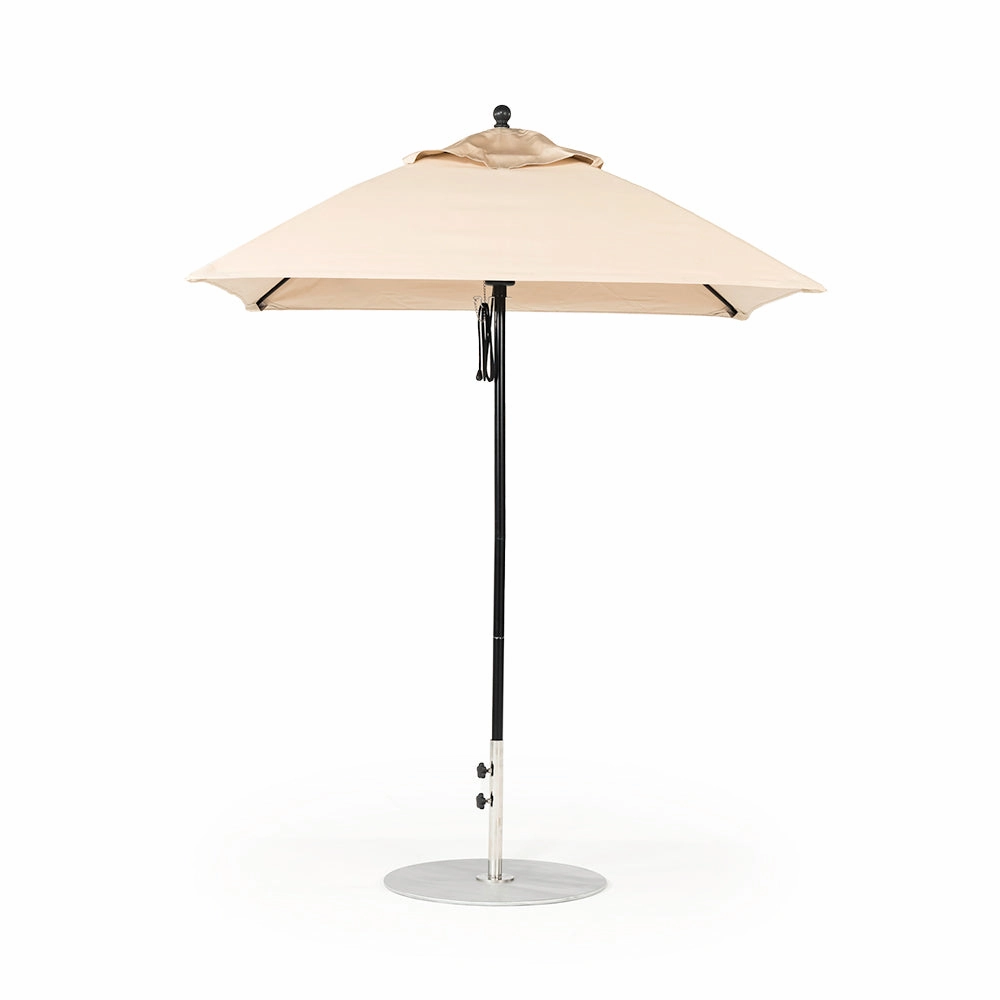 6.5' Sq Monterey Pulley Lift Market Umbrellaadjustable height outdoor parasol