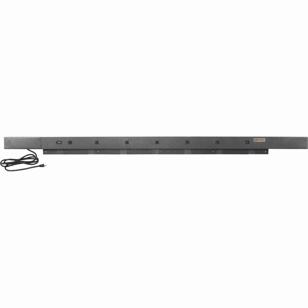 6' Wide 9-outlet Workbench Powerstrip - Hammered Granite Storage Solution large capacity outdoor storage box