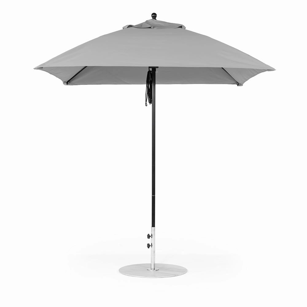 7.5' Sq Monterey Pulley Lift Market Umbrellaadjustable height outdoor parasol