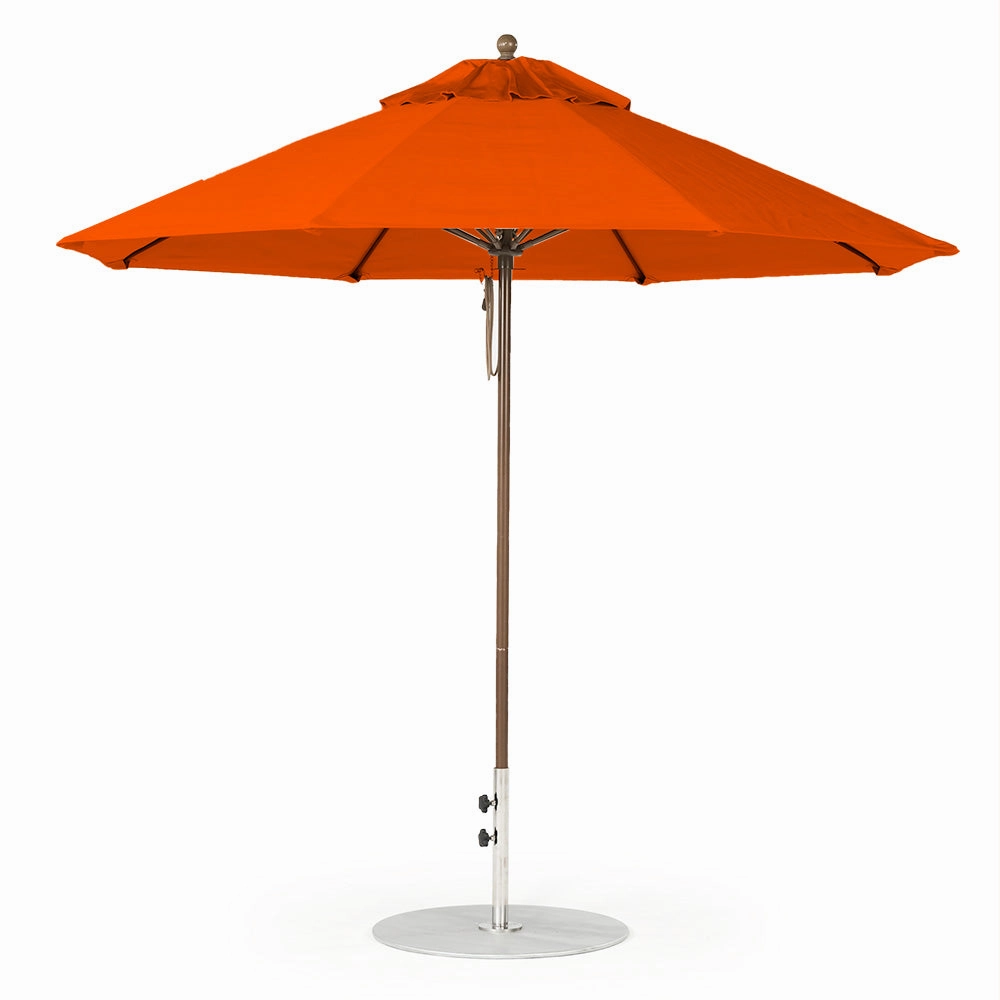 9' Oct Monterey Pulley Lift Market Umbrellaadjustable height outdoor parasol