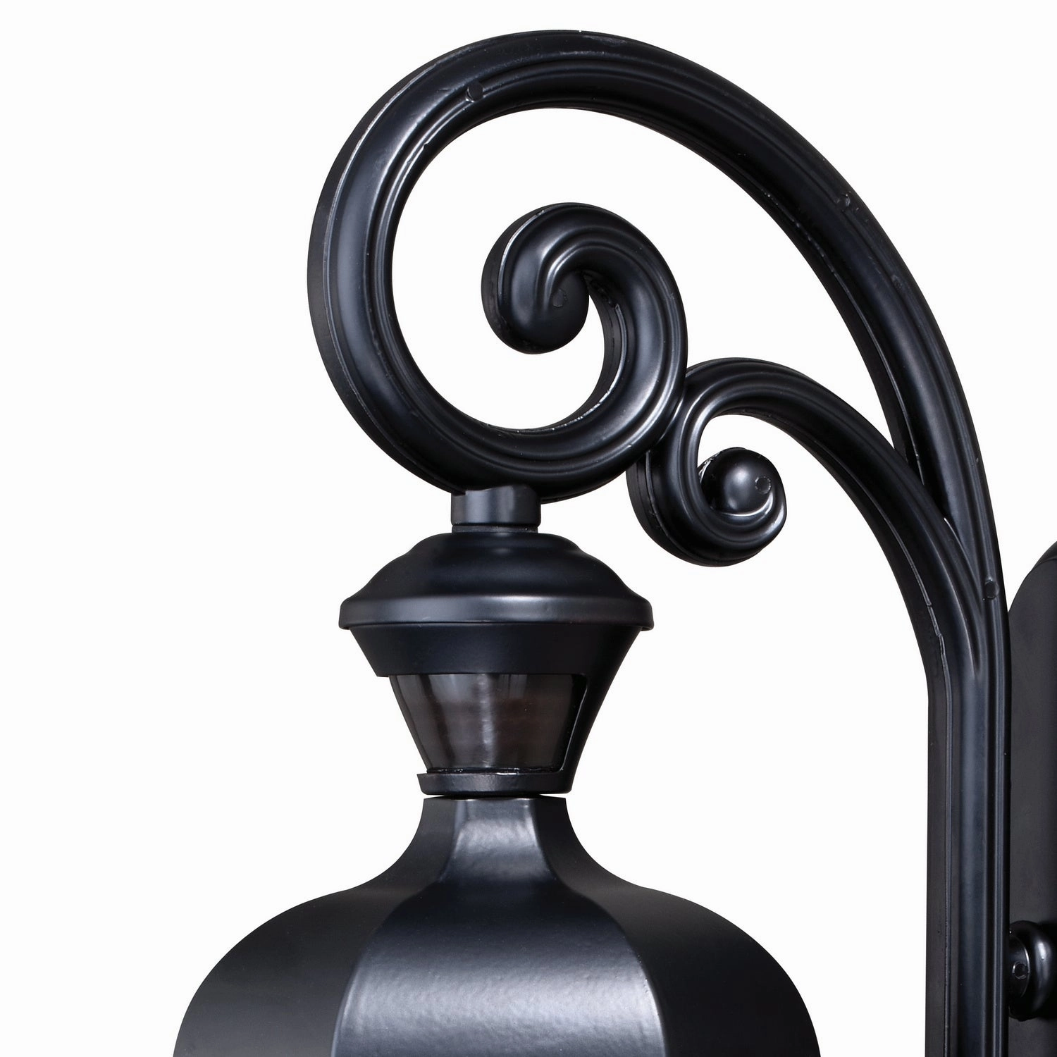 Aberdeen One Light Motion Sensor Outdoor Wall Light Shiny Black