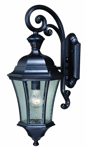 Aberdeen One Light Motion Sensor Outdoor Wall Light Shiny BlackOutdoor wall sconces with motion sensor