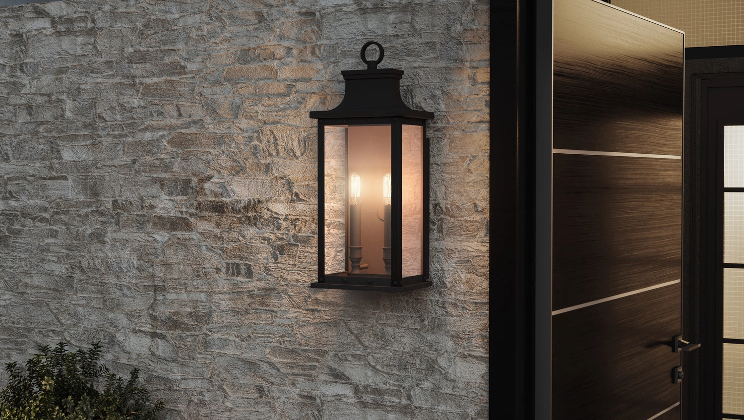 Abernathy Two Light Outdoor Wall Mount Old Bronze