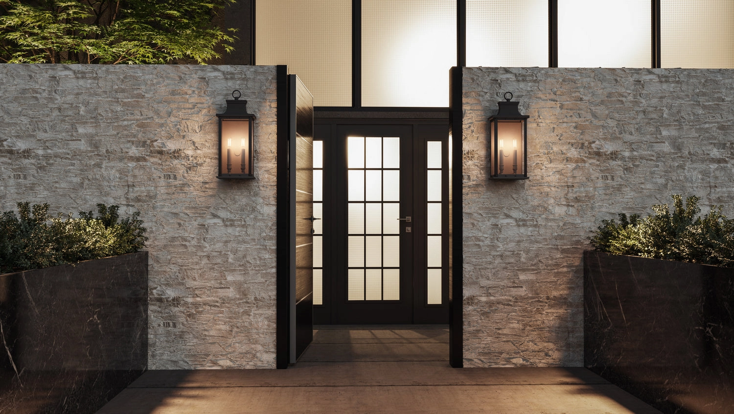 Abernathy Two Light Outdoor Wall Mount Old Bronze