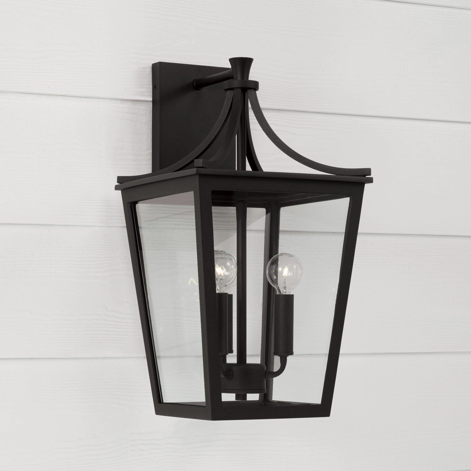 Adair Three Light Outdoor Wall Lantern Black