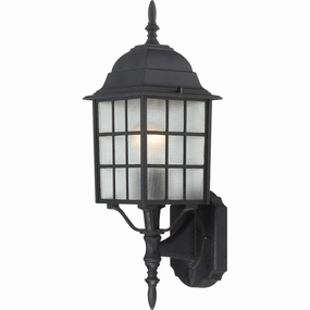 Adams One Light Wall Lantern Textured BlackOutdoor wall sconces with motion sensor