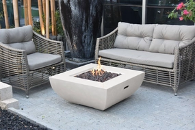 Agung Concrete Lava Stone Fire Table  Natural Gasoutdoor patio furniture set