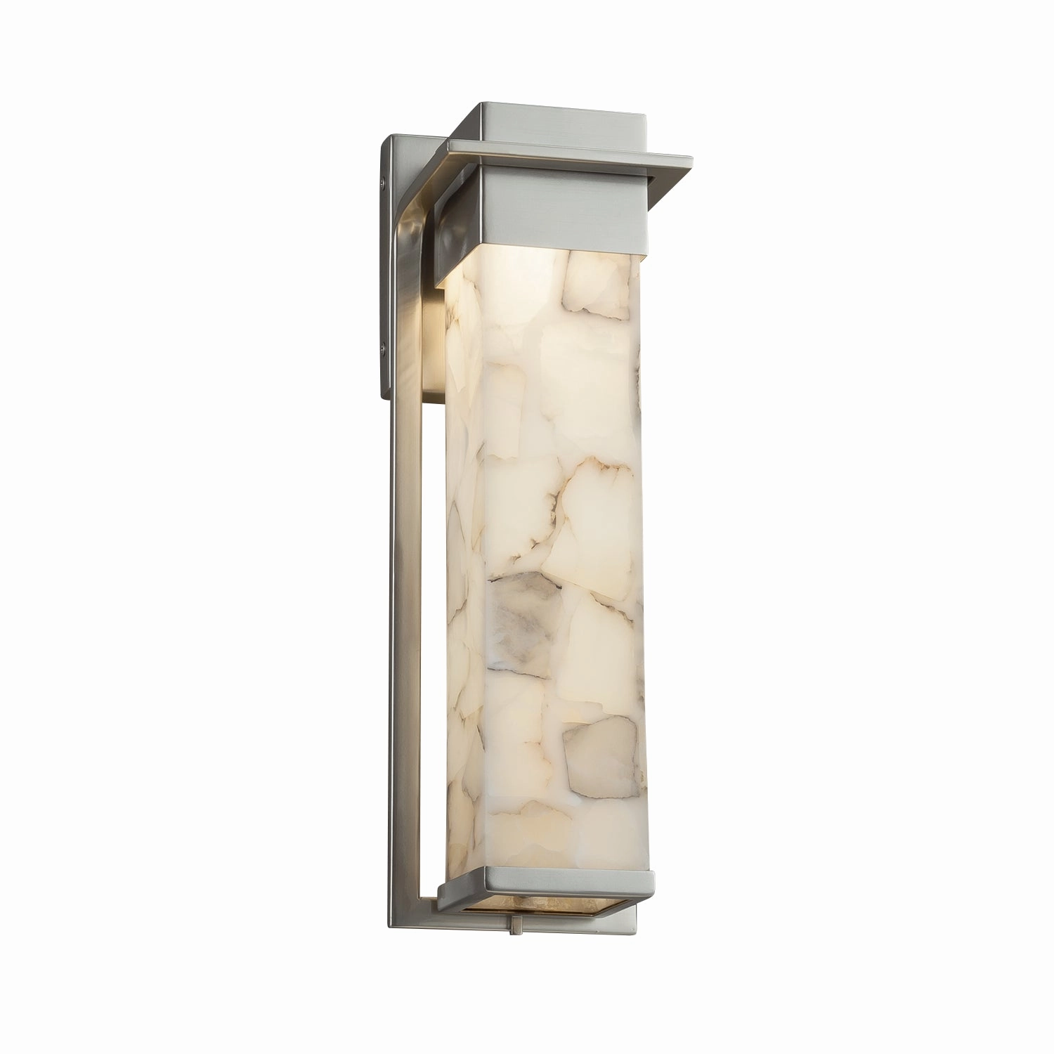 Alabaster Rocks LED Outdoor Wall Sconce Brushed NickelOutdoor wall sconces with motion sensor