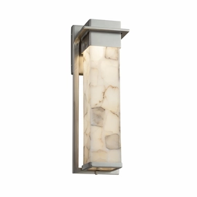 Alabaster Rocks LED Outdoor Wall Sconce Brushed NickelOutdoor wall sconces with motion sensor