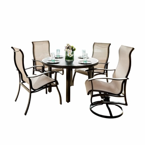 Albany Sling 5 Piece Dining Setaluminum alloy outdoor sofa set