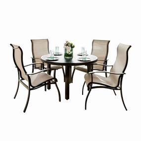 Albany Sling 5 Piece Dining Set - 4 Dining Chairsaluminum alloy outdoor sofa set