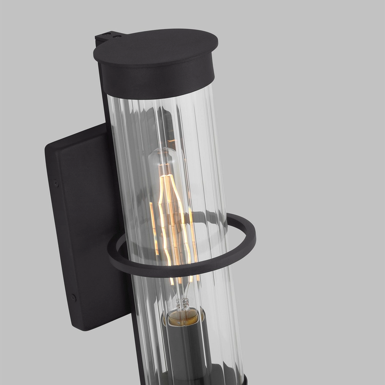 Alcona Medium Outdoor Wall Lantern Black