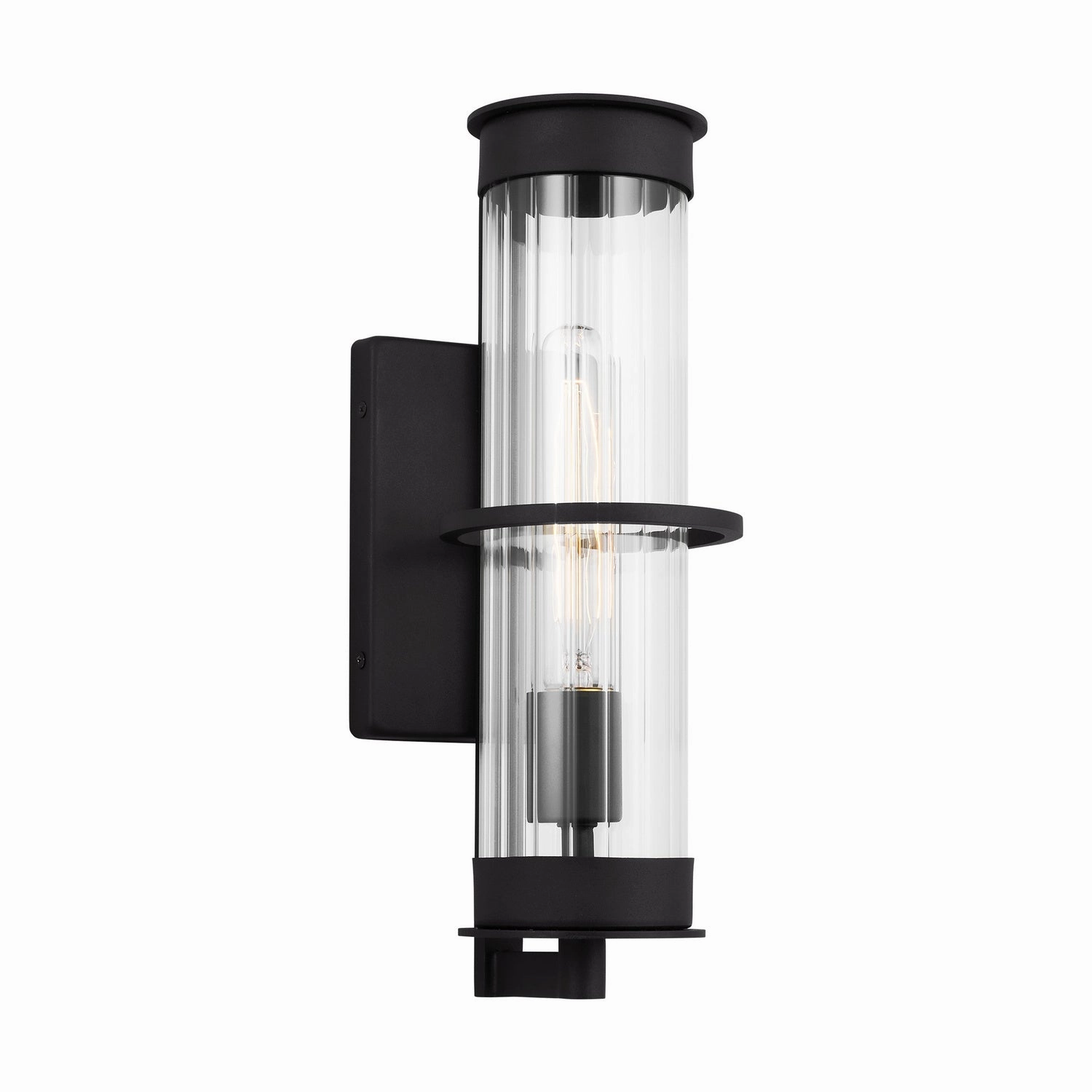 Alcona Medium Outdoor Wall Lantern Black