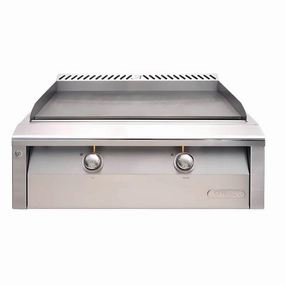 Alfresco 30-Inch Stainless Steel Built-In Gas Griddle heavy-duty flat top grilling station